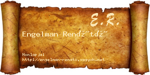 Engelman Renátó névjegykártya